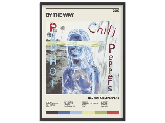 Red Hot Chili Peppers Poster - By The Way Retro Album Print Music Poster