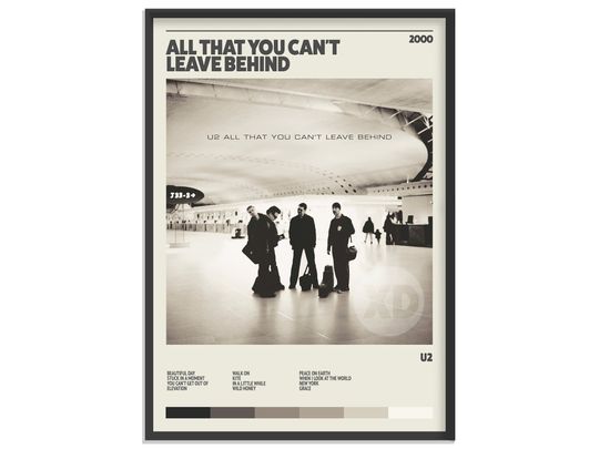 U2 - All That You Can't Leave Behind l Retro Album Print