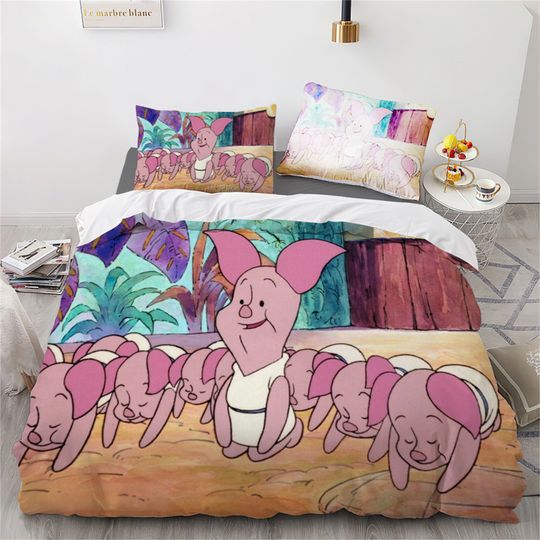 Disney Piglet Printing Three Piece Bedding Set, Bedding Set Gift