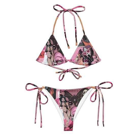 Retro Horror String Bikini Swimsuit