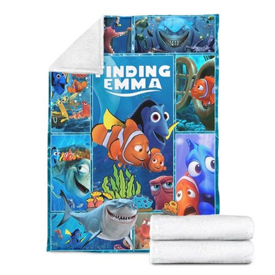 Personalized Disney Finding Nemo Blanket, Custom Name Finding Dory Baby Blanket