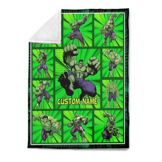 The Incredible Hulk Blanket, Custom Kids Blanket, Hulk Blanket, Marvel Incredible Hulk Blanket, Gift For Him