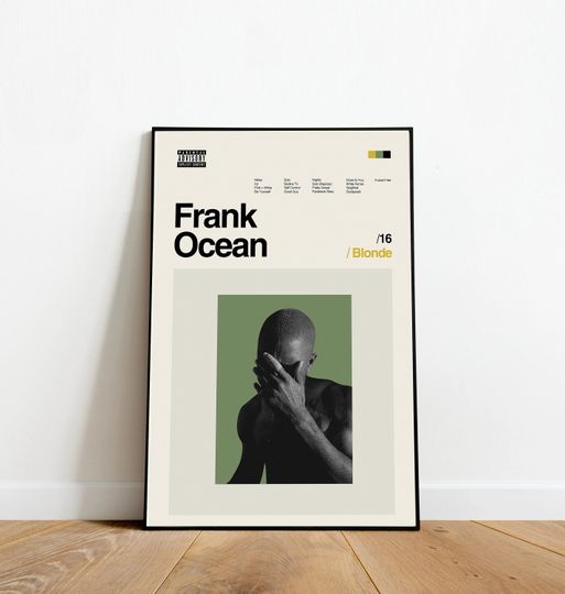 FRANK OCEAN - Blond Music Album - Minimalist Art - Retro Modern - Vintage Poster