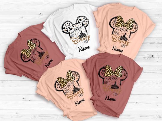 Custom Name My First Disney Trip 2024 Shirt, Personalized Disney Trip Shirt