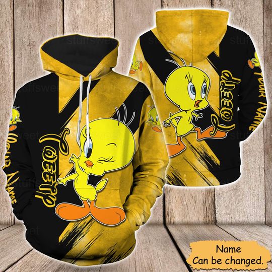 Tweety Hoodie, Hoodies For Women, Personalized Hoodie, Tweety Bird Unisex Hoodie