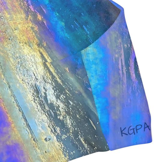 Girls Two Piece Swimsuit. Iridescent Blue.