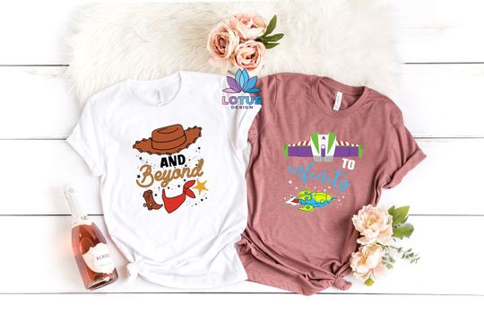 To Infinity And Beyond Couple Shirt, Toy Story Shirt, Disney Couple T-Shirt, Disney Vacation Shirt, Friends Shirt, Disney Toddlers Shirt