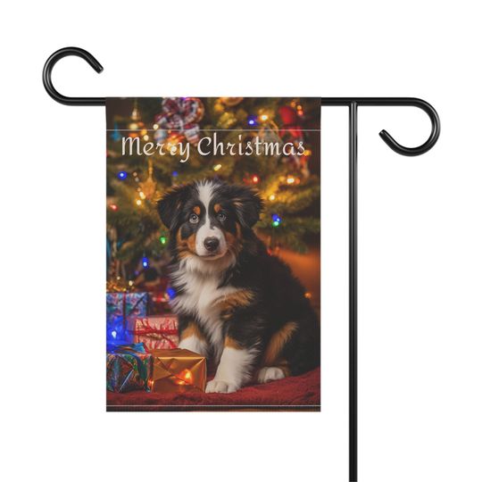 Burmese Mountain Dog Christmas Garden & House Banner, Burmese Garden Flag, Burmese Lover Gift, Burmese Owner Gift