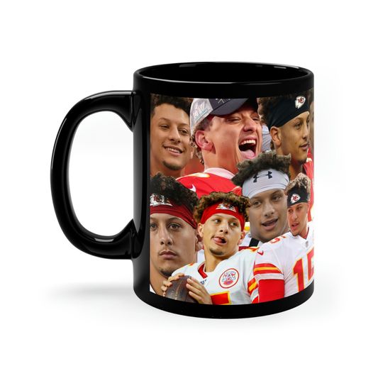 PATRICK MAHOMES multiple faces Black Mug