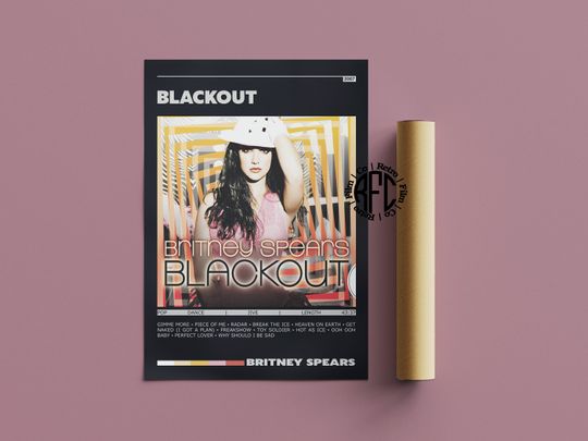 Britney Spears Blackout Album Poster Print