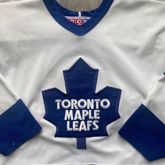 Vintage 90s Toronto Maple Leafs Jersey / CCM Made in Canada / Blank Jersey