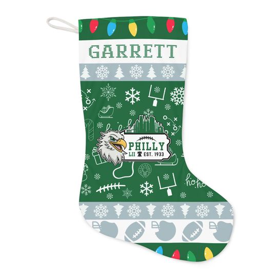 Garrett Throwback Philadelphia Football Christmas Santa Stocking
