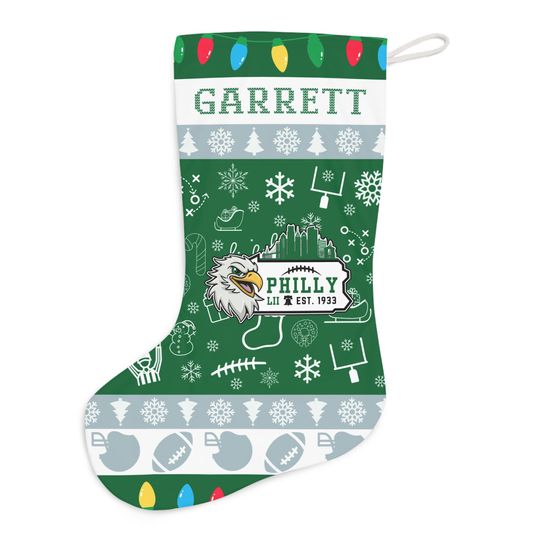 Garrett Throwback Philadelphia Football Christmas Santa Stocking