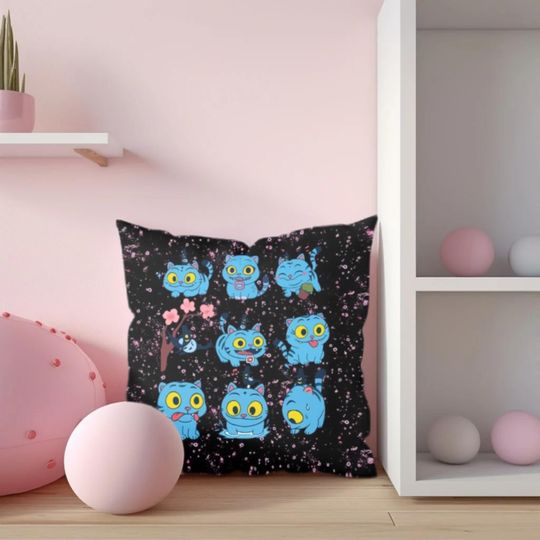 Kpop Demon Hunters Derpy Tiger Pillow Double-Sided Throw Pillow Cute Kpop Anime Fan Decor