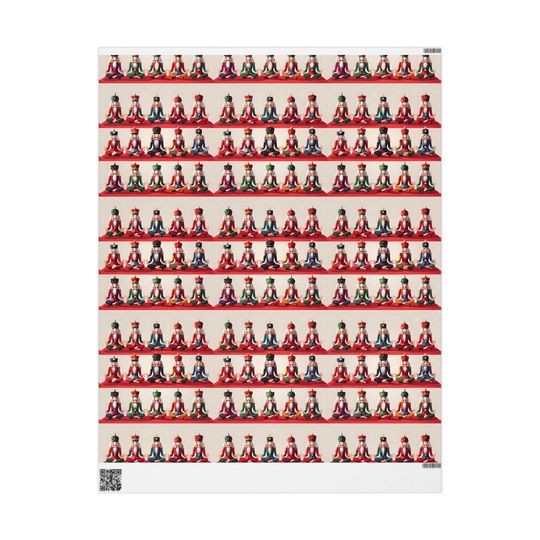 Yoga Nutcracker Christmas Wrapping Paper