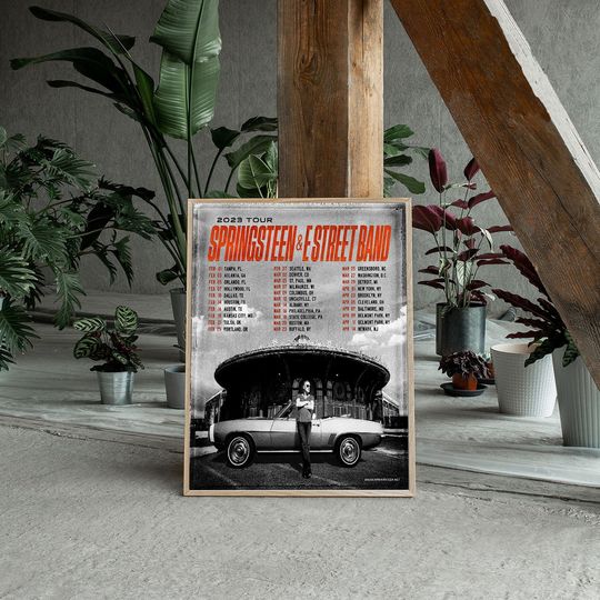 2023 Bruce Springsteen and The E Street Band Tour Poster