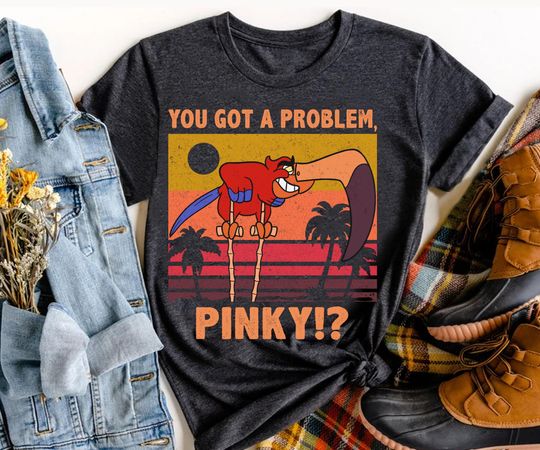 Retro Iago You Got A Problem Pinky Shirt / Disney Aladdin T-shirt