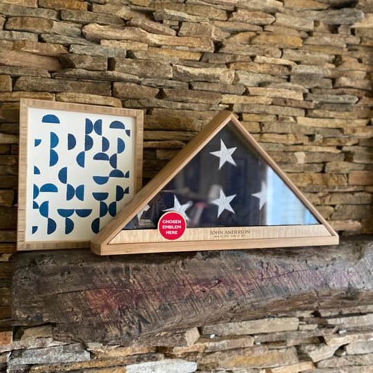 US Law Enforcement Emblem Seal Flag Display Case