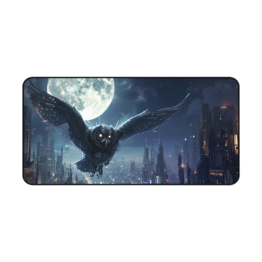 Cyberpunk Owl Desk Mat
