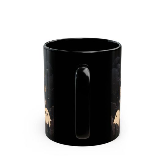 Kawaii Goth Ghosts Coffee Mug - Halloween Mug - Spooky Mug - Ghost Mug - Ghost Tea Cup