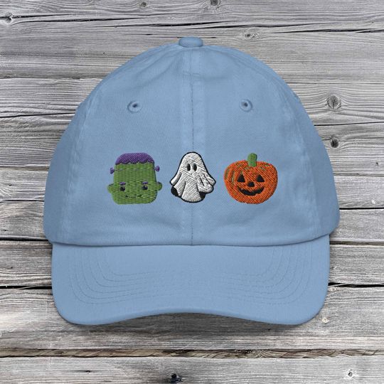Halloween Fall Spooky Season Pumpkin Ghost Youth baseball cap