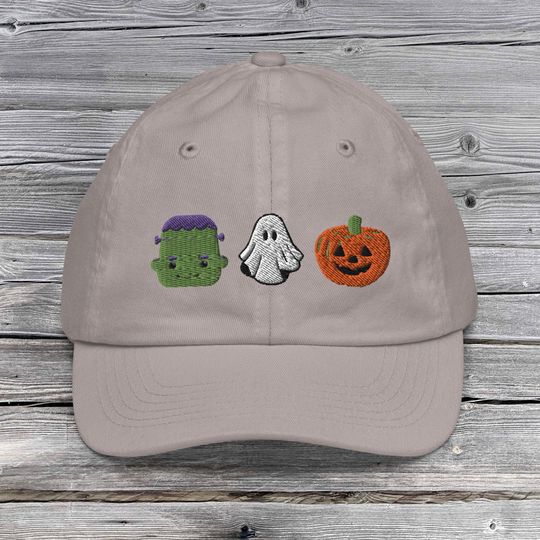 Halloween Fall Spooky Season Pumpkin Ghost Youth baseball cap