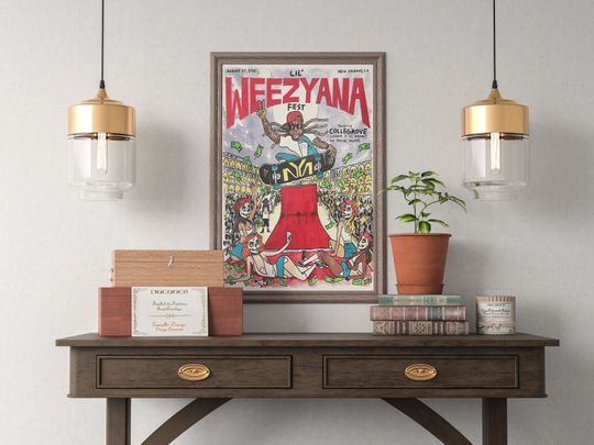Lil Wayne Poster, Lil Wayne Concert Poster, Retro Music Poster