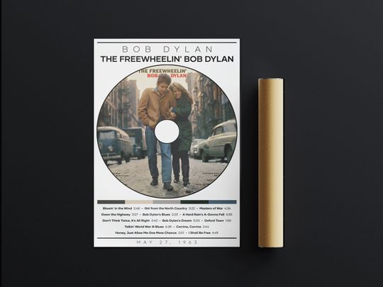 Bob Dylan Poster Print | The Freewheelin' Bob Dylan Poster
