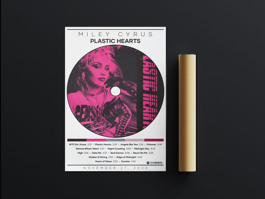 Miley Cyrus Poster Print | Plastic Hearts Poster