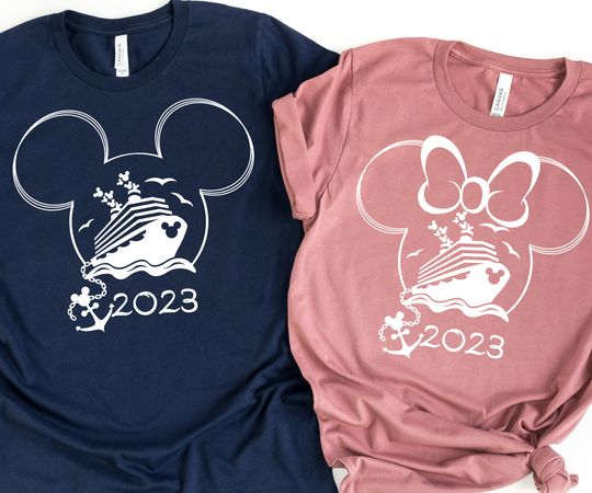 2023 Disney Cruise Family Shirts, Adults Kids Disney Cruise Tshirt, Minnie & Mickey Matching Family Disney Cruise