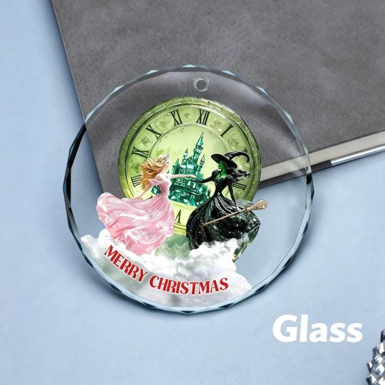 Wicked Ornament 2025, Glinda Elphaba Tree Keepsake, Theater Lover Christmas Gift