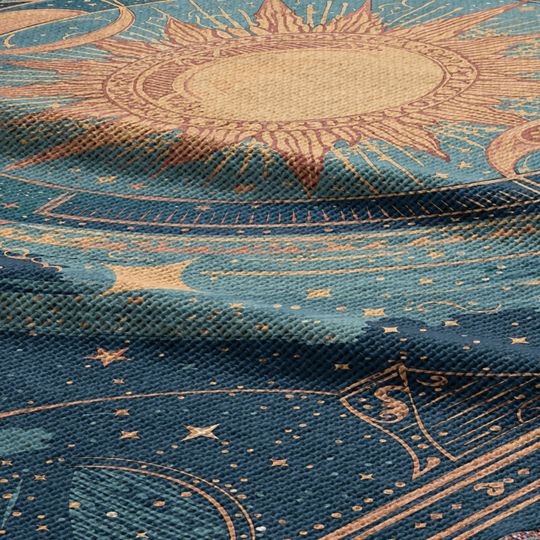 Celestial Sun and Moon Woven Blanket, Zodiac Astrology Decor