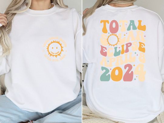 Total Solar Eclipse 2024 Hoodie, Eclipse Event 2024 Shirt, Celestial Shirt, Gift for Eclipse