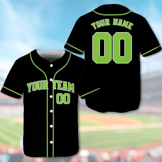 Customized Team Name and Number Baseball Jersey for Fans