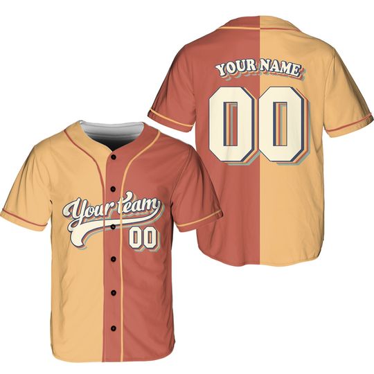 Personalized Team Name And Number Baseball Jersey, Custom Baseball Jersey Shirt