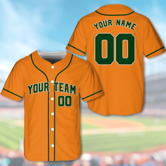 Customized Team Name and Number Baseball Jersey for Fans