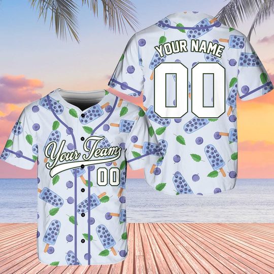 Personalized Team Name & Number Fruit Baseball Jersey | Tropical Uniform for Team