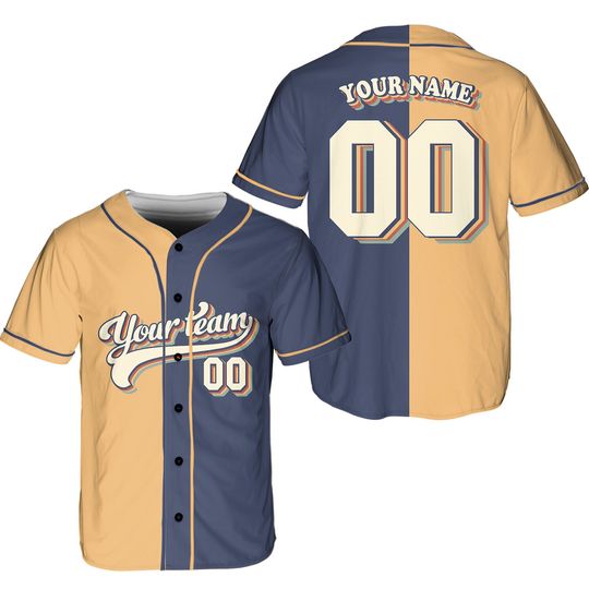 Personalized Team Name And Number Baseball Jersey, Custom Baseball Jersey Shirt