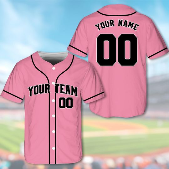 Customized Team Name and Number Baseball Jersey for Fans