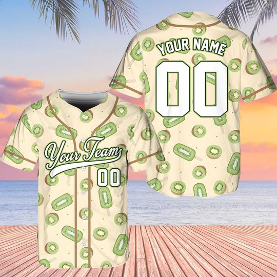 Personalized Team Name & Number Fruit Baseball Jersey | Tropical Uniform for Team