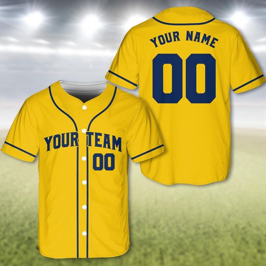 Customized Team Name and Number Baseball Jersey for Fans