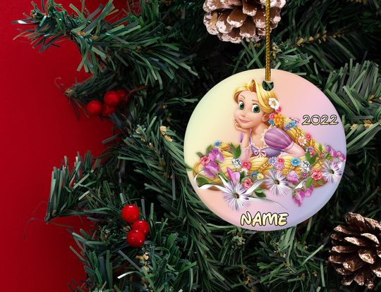 Personalized Disney Rapunzel Christmas Ornament,Disney Christmas Ornament