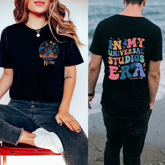 Two-sided Personalized In My Universal Studios Era T-shirt, Custom Universal Studios Tee, Disneyland Trip Shirt