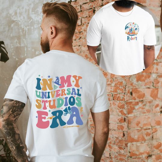 Two-sided Personalized In My Universal Studios Era T-shirt, Custom Universal Studios Tee, Disneyland Trip Shirt