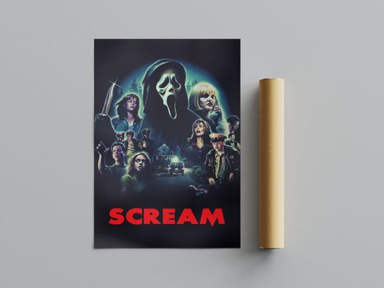 Scream Poster, Scream, Scream Movie Poster, Room Decor, Home Decor, Movie Poster for Gift