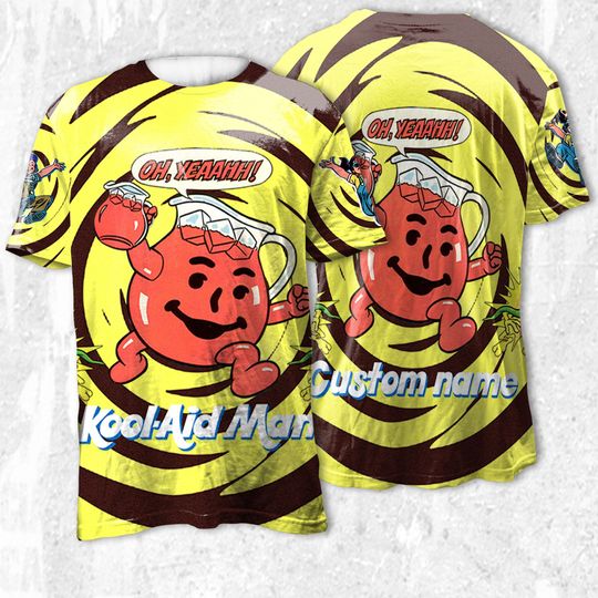 Kool Aid Man Spiral Custom Vintage 3D T shirt, Kool Aid Tshirt