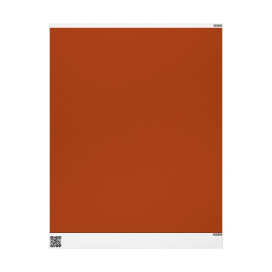 Burnt Orange Gift Paper| Dark orange Roll Wrapping Paper| Christmas Gift Paper| Solid wrapping paper | Minimalist Holiday Gift Wrap| Fall