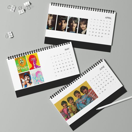 The Beatles All You Need Is Time Desktop 2026 Calendar