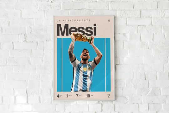 Lionel Messi Argentina National Team Poster, Lionel Messi Poster