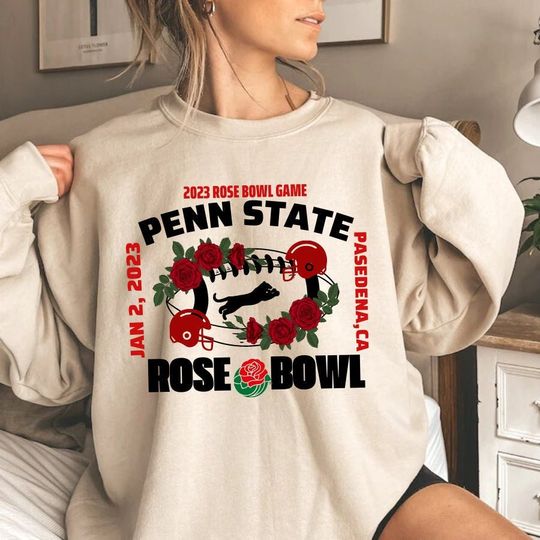 2022 Penn S-tate Rose Bowl Sweatshirt,Penn State N-ittany L-ions 2023 Rose Bowl Gameday Stadium